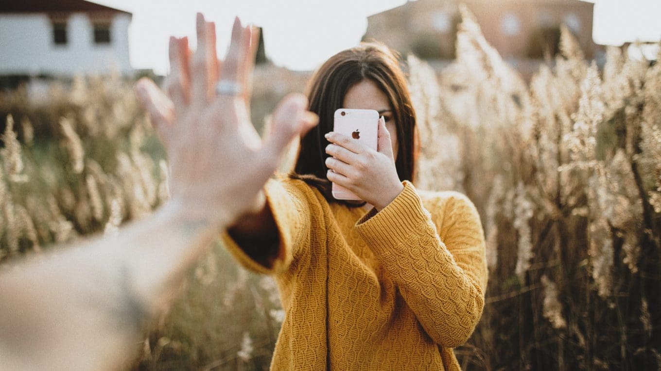 woman taking a selfie