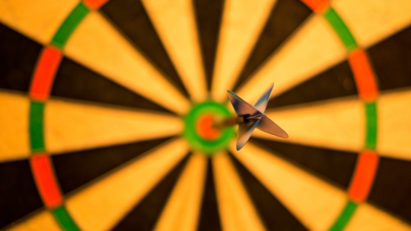 bullseye on a dartboard