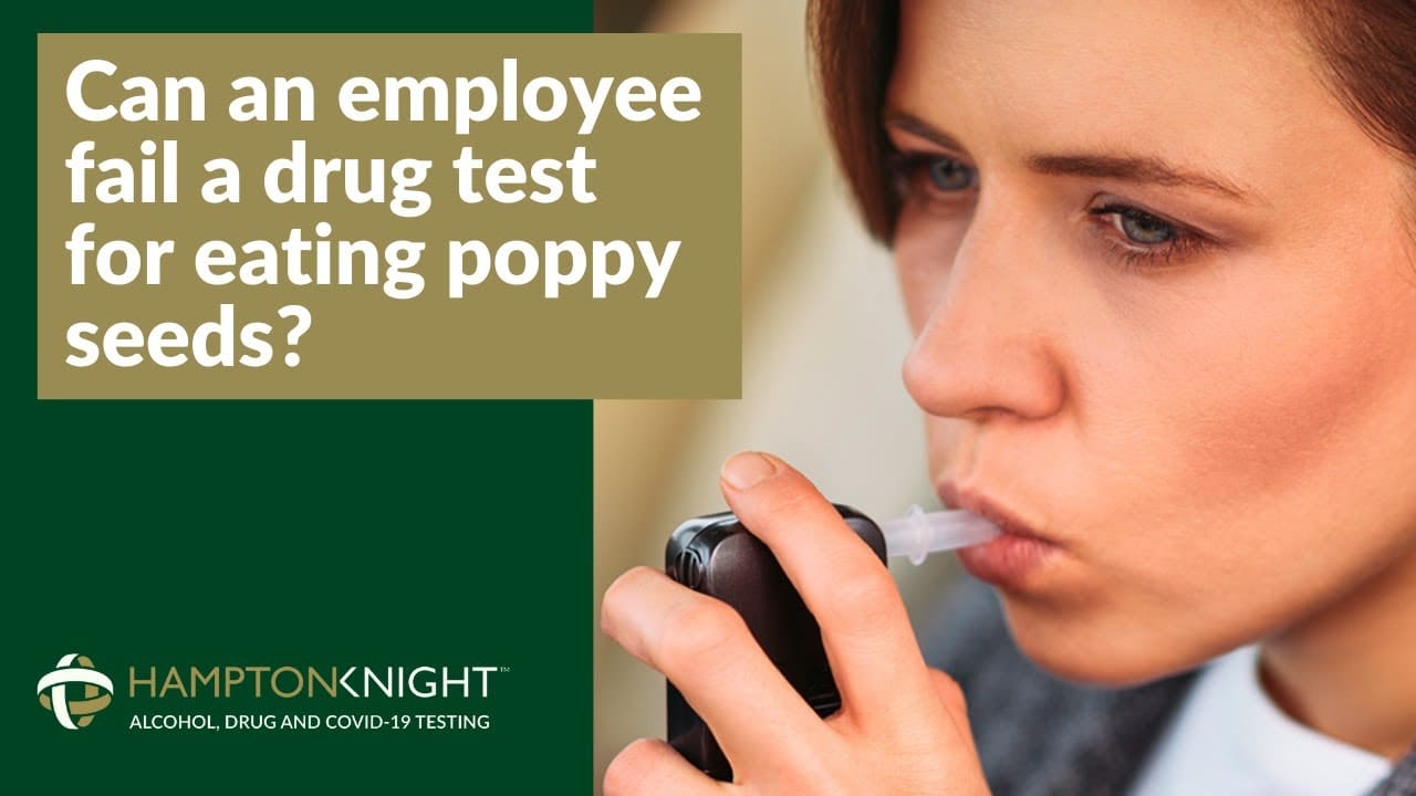 Can an employee fail a drug test for eating poppy seeds