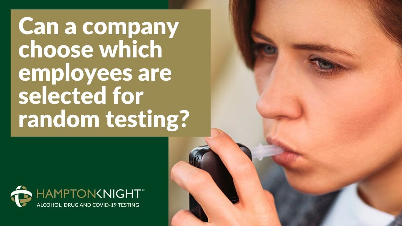 Can a company choose which employees are selected for random testing?