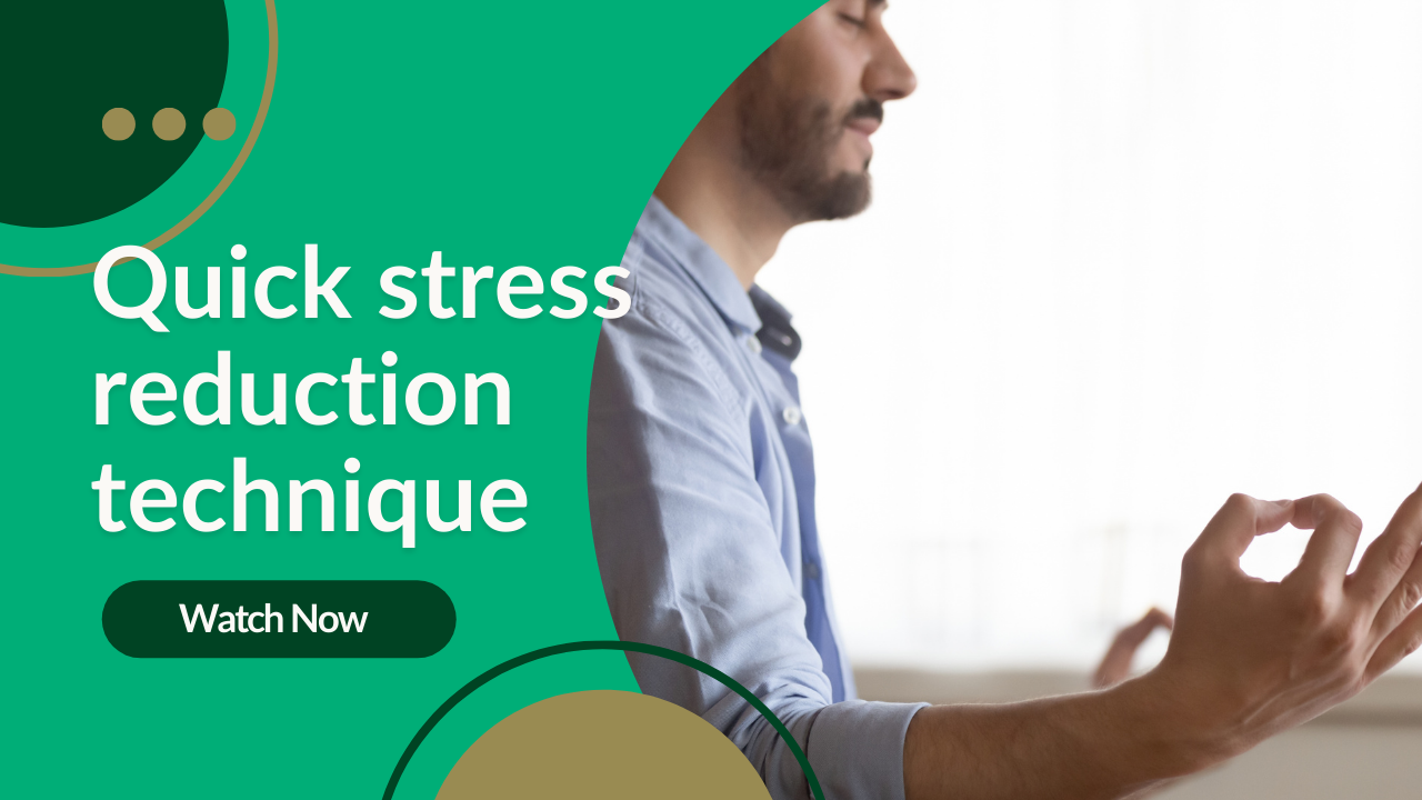 Quick technique to reduce workplace stress