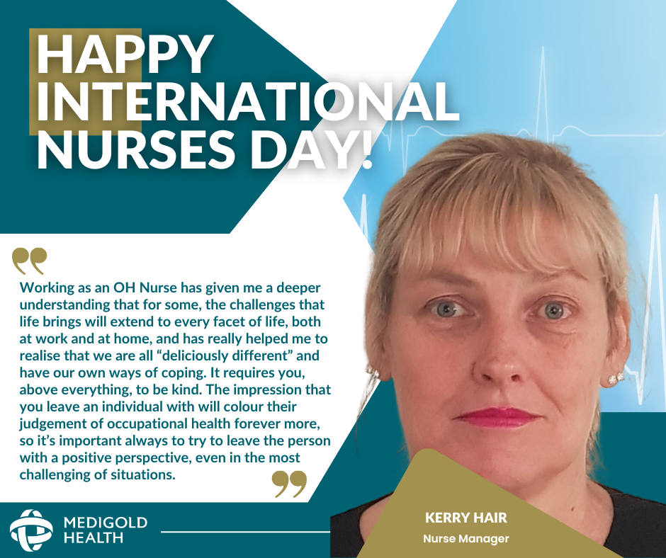Kerrie hair discussing her nurses experience for nurses day 