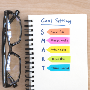 a persons list of what a smart goal is and how it must be attainable 